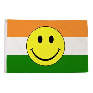 India Smiley Face Flag