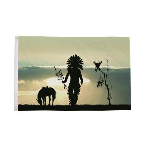 Indian Silhouette Flag