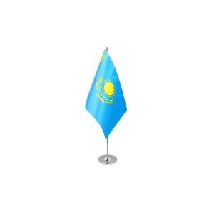 Kazakhstan Satin Table Flag