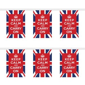 Keep Calm and Carry On (UK) Rectangular Bunting