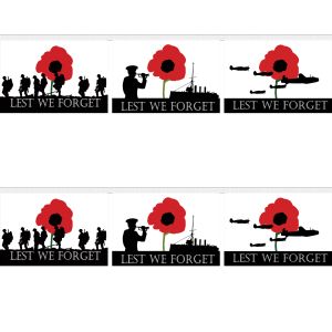 Lest We Forget (Mixed) Rectangular Bunting