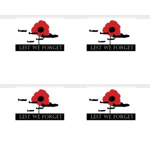 Lest We Forget (RAF) Horizontal Rectangular Bunting