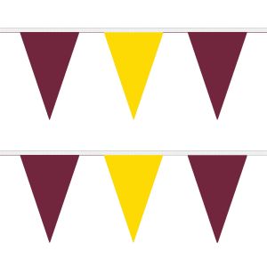 Maroon and Gold Triangle Bunting