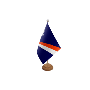 Marshall Islands Wooden Table Flag