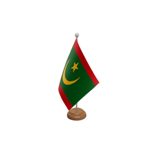 Mauritania New Wooden Table Flag