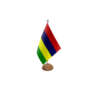 Mauritius Wooden Table Flag