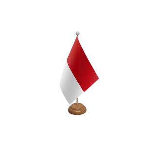 Monaco Wooden Table Flag