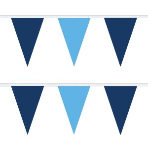Navy Blue and Sky Blue Triangle Bunting