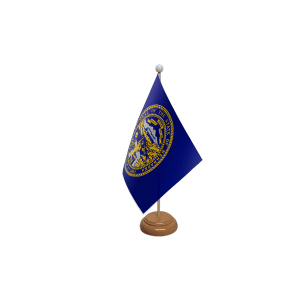 Nebraska Wooden Table Flag