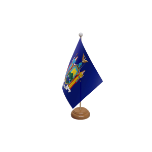New York Wooden Table Flag