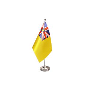 Niue Satin Table Flag