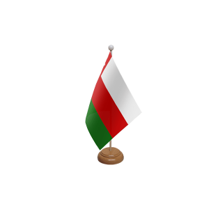 Oman Wooden Table Flag