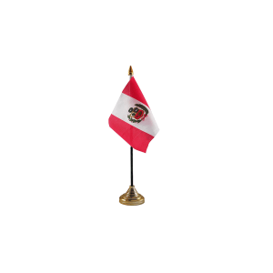 Peru Crest Small Table Flag
