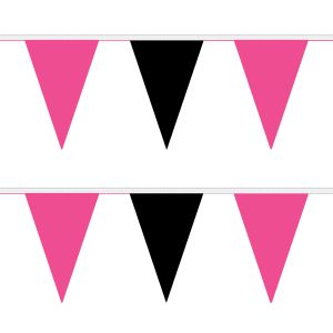 Pink and Black Triangle Bunting