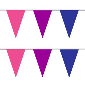 Pink, Purple and Blue Triangle Bunting
