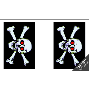 Pirate Red Eyes Rectangular Bunting