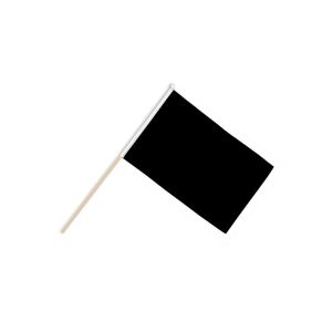 Plain Black Hand Flags