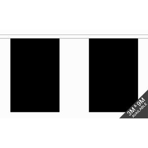 Plain Black Rectangular Bunting