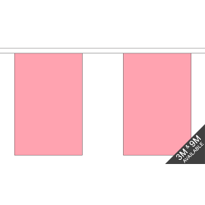 Plain Pink Rectangular Bunting