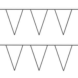 Plain White Triangle Bunting