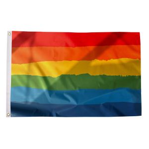 Rainbow Pastel Stripes Flag