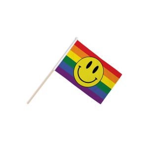 Rainbow Smiley Hand Flags