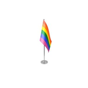 Rainbow Satin Table Flag