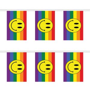 Rainbow Smiley Rectangular Bunting