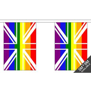 Rainbow Union Jack Rectangular Bunting