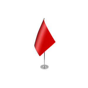 Plain Red Satin Table Flag
