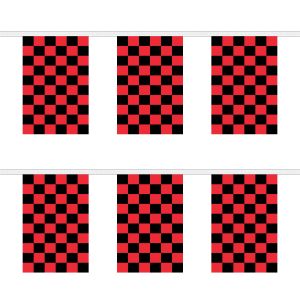 Red and Black Check Rectangular Bunting