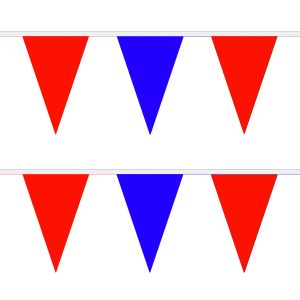 Red and Royal Blue Triangle Bunting