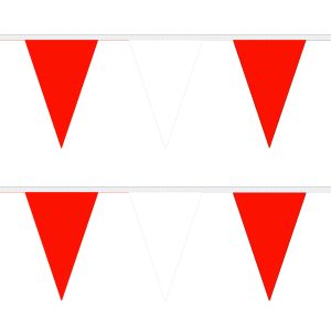 Red and White Triangle Bunting