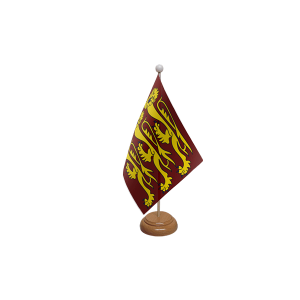 Richard The Lionheart Wooden Table Flag