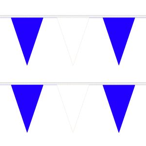 Royal Blue and White Triangle Bunting