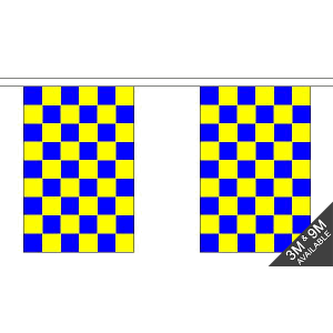 Royal Blue and Yellow Check Rectangle Bunting