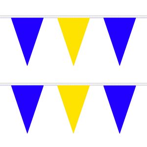 Royal Blue and Yellow Triangle Bunting