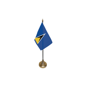 Saint Lucia Small Table Flag