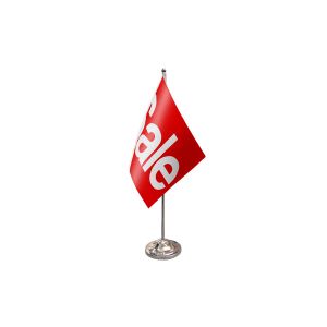 Sale Red Satin Table Flag
