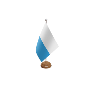 San Marino Wooden Table Flag