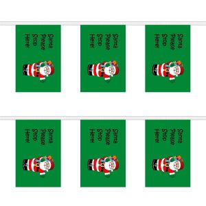 Santa Stop Here Rectangular Bunting