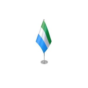 Sierra Leone Satin Table Flag