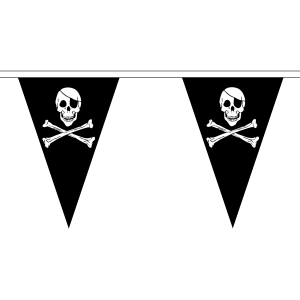 Skull and Crossbones Triangle Bunting