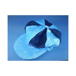 Sky Blue and Navy Flat Cap