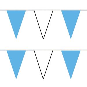 Sky Blue and White Triangle Bunting