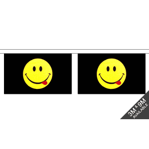 Smiley Face Acid Horizontal Rectangular Bunting