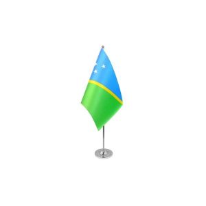 Solomon Islands Satin Table Flag