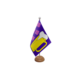 This Bar Is Open Wooden Table Flag