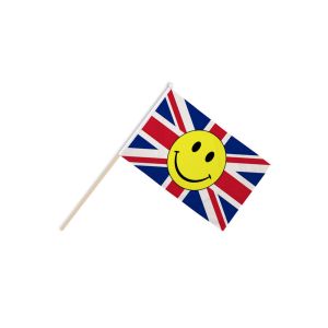 Union Jack Smiley Face Hand Flags