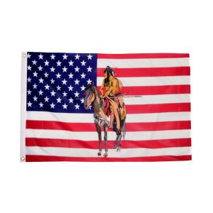 USA Indian Horse Flag